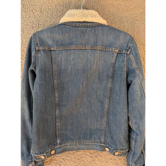 GAP Icon Sherpa Denim Jacket Women’s Small – Medium Indigo Cotton - Picture 10 of 10
